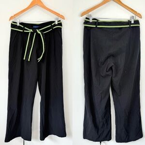 Skunkfunk Wide Leg Belted Black Pants